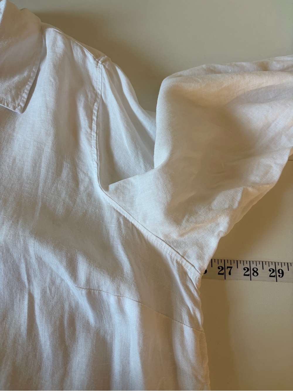 Tahari Coastal Old Money 100% Linen White Shirt Dress Tunic Size 2X Beach - Picture 10 of 15